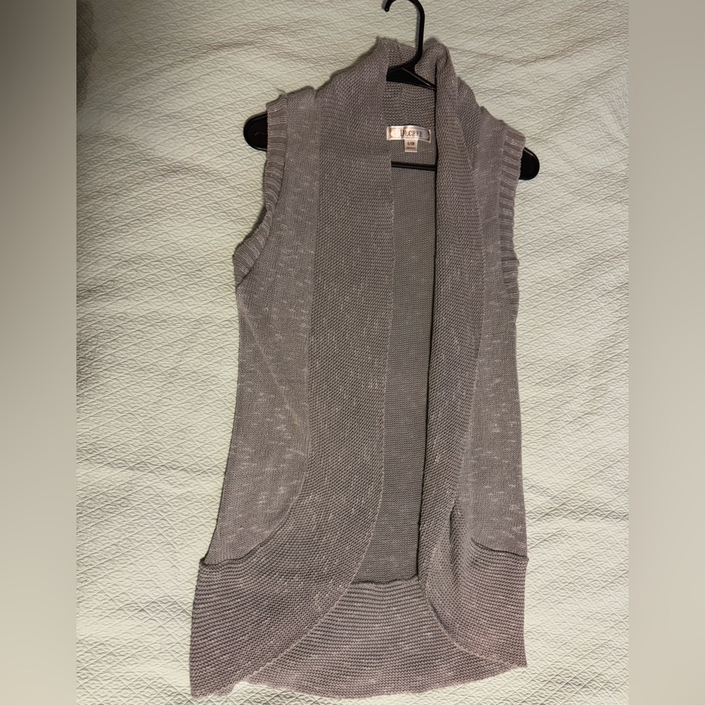 Decree Light Gray Knit Cardigan